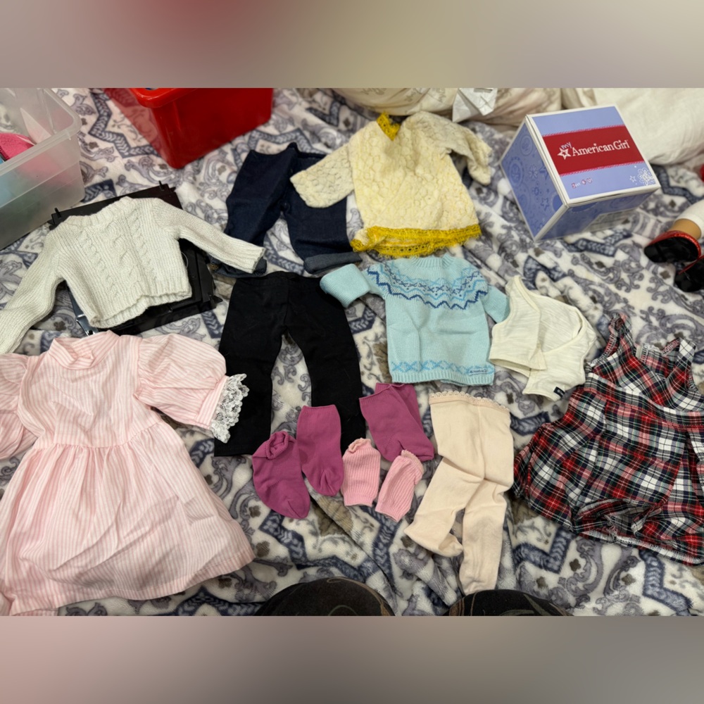 American Girl Doll Socks & Tights, Clothes Set - Pink, Black, Blue, Cream